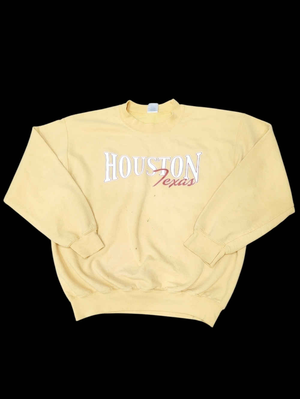 Vintage Houston Texas YellowSweatshirt Top Size: M